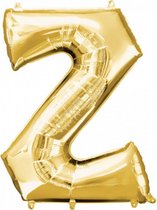 folieballon Mini Shape Z 25 x 33 cm goud