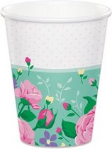 feestbekers Flora Fairy 266 ml karton 8 stuks