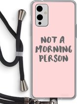 Case Company® - OnePlus 9 hoesje met Koord - Morning person - Telefoonhoesje met Zwart Koord - Bescherming aan alle Kanten en Over de Schermrand