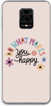 Case Company® - Xiaomi Redmi Note 9 Pro hoesje - Happy days - Soft Cover Telefoonhoesje - Bescherming aan alle Kanten en Schermrand