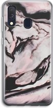 Case Company® - Samsung Galaxy A40 hoesje - Roze stroom - Soft Cover Telefoonhoesje - Bescherming aan alle Kanten en Schermrand