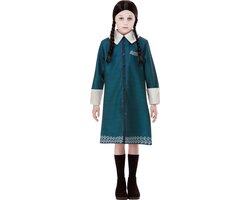 Smiffys - Addams Family Wednesday Kinder Kostuum - Kids tm 9 jaar - Zwart