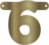 slingerletter 6 12,5 x 11 cm karton goud