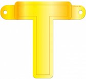 slingerletter T 12,5 x 11 cm karton geel