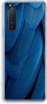 Case Company® - Sony Xperia 5 II hoesje - Pauw - Soft Cover Telefoonhoesje - Bescherming aan alle Kanten en Schermrand