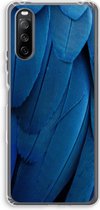 Case Company® - Sony Xperia 10 III hoesje - Pauw - Soft Cover Telefoonhoesje - Bescherming aan alle Kanten en Schermrand