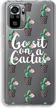 Case Company® - Xiaomi Redmi Note 10S hoesje - Cactus quote - Soft Cover Telefoonhoesje - Bescherming aan alle Kanten en Schermrand