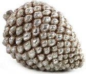 dennenappel Norah 24,5 cm keramiek zilver