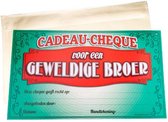 cadeaucheque Broer 34,5 cm papier groen/rood