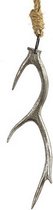 hanger hertengewei Bolivar 26,5 cm polyresin zilver