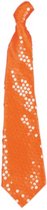 stropdas Spangles 40 cm oranje