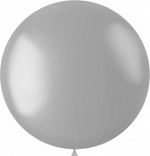 ballon Metallic 78 cm latex zilver