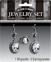 juwelen black & bone dames grijs/zwart 3-delig