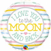 folieballon I love you to the moon and back 45 cm