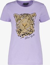 TwoDay dames T-shirt met tijgerkop - Paars - Maat 3XL