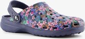 Dames klompen met bloemenprint - Blauw - Maat 38