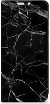 Wallet Book Case Vaderdag Cadeau Geschikt voor Samsung Galaxy A33 5G Telefoonhoesje Marmer Zwart