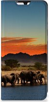 Coque Samsung Galaxy A33 5G Wallet Book Case Éléphants