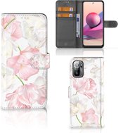 GSM Hoesje Xiaomi Redmi Note 10/10T 5G | Poco M3 Pro Wallet Book Case Cadeau voor Mama Lovely Flowers