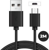 WiseQ - Câble Micro USB 2 Mètres - Convient également pour Xbox One et Playstation 4 - Câble de Recharge Micro USB - Zwart