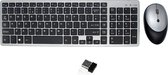 Case2go - Draadloos Toetsenbord en Muis - QWERTY - 2.4G Keyboard - Oplaadbaar - Met USB Dongle - Universeel - Iron Grey
