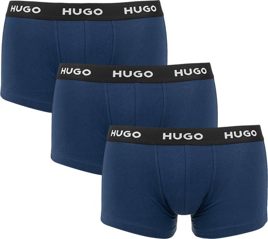 HUGO trunks (3-pack) - heren boxers kort - navy - Maat: S