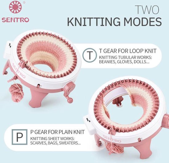 Sentro - Breimolen 48 naalden - Breimachine - Breimachine volwassene - Punnikmolen - Breimolen groot - Sentra