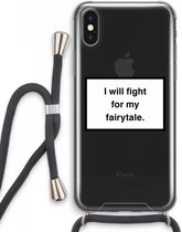 Case Company® - iPhone XS Max hoesje met Koord - Fight for my fairytale - Telefoonhoesje met Zwart Koord - Extra Bescherming aan alle Kanten en Over de Schermrand