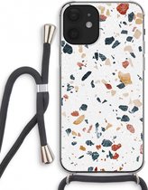 Case Company® - iPhone 12 mini hoesje met Koord - Terrazzo N°4 - Telefoonhoesje met Zwart Koord - Extra Bescherming aan alle Kanten en Over de Schermrand