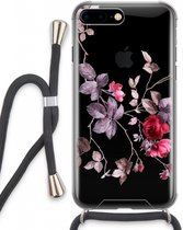Case Company® - iPhone 7 PLUS hoesje met Koord - Mooie bloemen - Telefoonhoesje met Zwart Koord - Extra Bescherming aan alle Kanten en Over de Schermrand