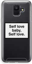 Case Company® - Samsung Galaxy A6 (2018) hoesje - Self love - Soft Cover Telefoonhoesje - Bescherming aan alle Kanten en Schermrand