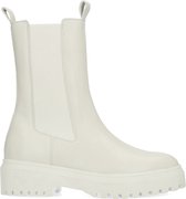 Manfield - Dames - Off white leren chelsea boots - Maat 42