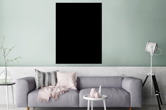 Décoration murale Métal - Peinture Aluminium Industriel - Plan de la ville - Rotterdam - Zwart - 90x120 cm - Dibond - Photo sur aluminium - Décoration murale industrielle - Pour le salon / chambre