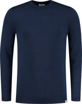 Purewhite -  Heren Regular Fit   Trui  - Blauw - Maat S