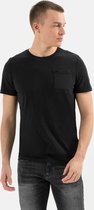camel active T-Shirt Basic T-shirt with chest pocket in pure organic cotton - Maat menswear-S - Dunkelgrau