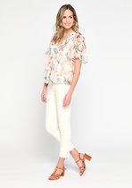 LOLALIZA Blouse met bloemenprint - Ecru - Maat 42