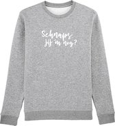 Schnaps jij 'm nog Rustaagh sweater maat M - grijs - bedrukt - unisex -ski