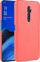 OPPO Reno 2Z Hoesje - Mobigear - Croco Serie - Hard Kunststof Backcover - Rood - Hoesje Geschikt Voor OPPO Reno 2Z