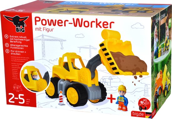 BIG Power Worker Wiellader + Figuur - Zandbak - Speelgoedvoertuig van Big. — afbeelding 5