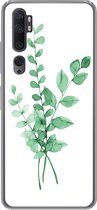 Geschikt voor Xiaomi Mi Note 10 Pro hoesje - Waterverf - Bladeren - Planten - Siliconen Telefoonhoesje