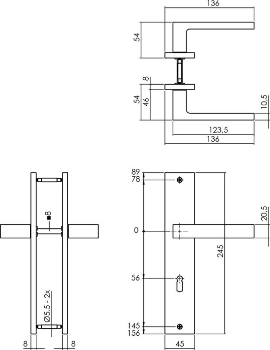 AMIG Deurgreepset - 270 X 36 Mm, Zwart Zamak, Voor Meer Privacy In Je Kamer | Stijlvol En Makkelijk Te Monteren
