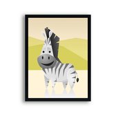 Schilderij  Dikke zebra - safari / Jungle / Safari / 50x40cm