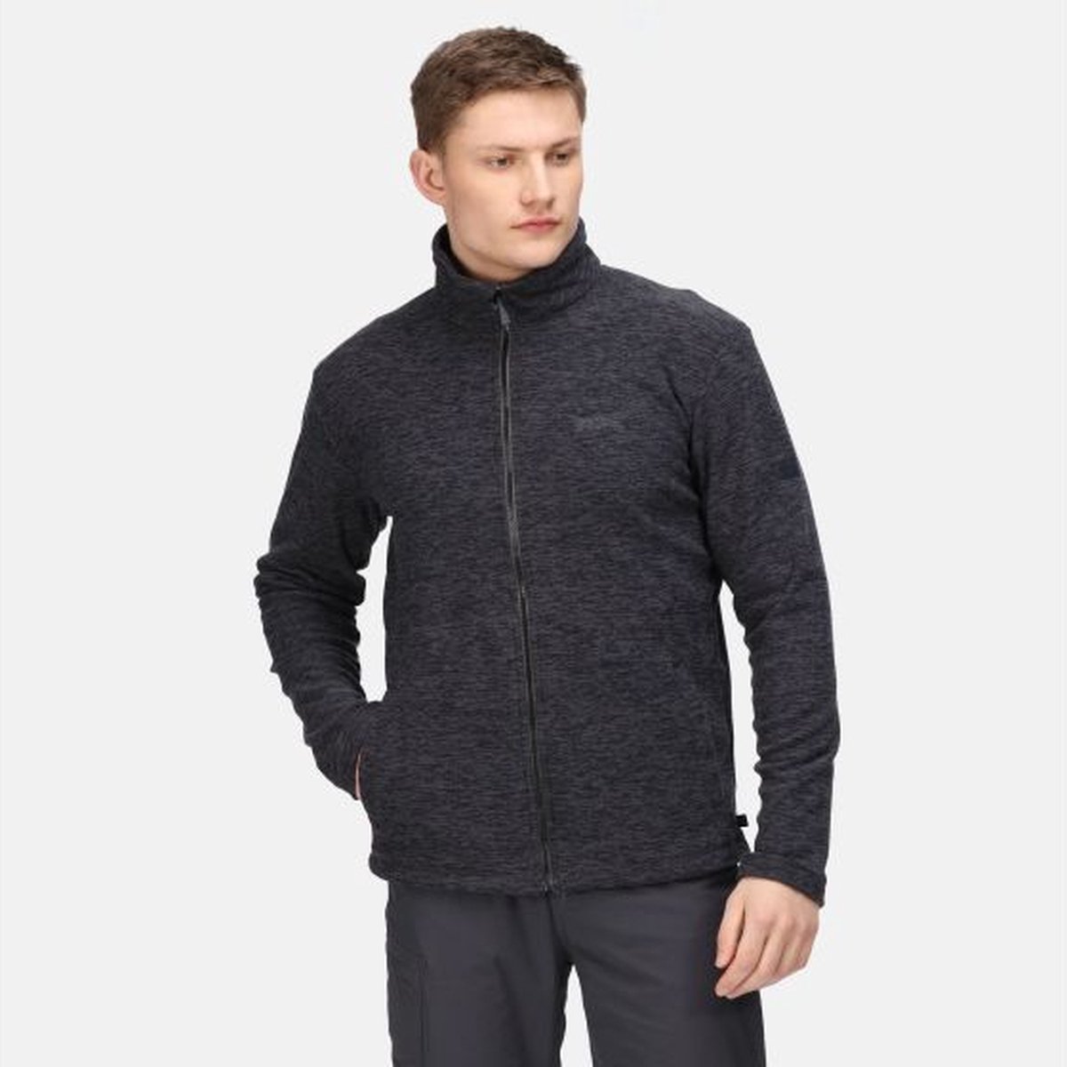 De Regatta Eilon Fleece outdoortrui heren tweekleurig lichtgewicht Donker Grijs