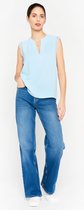 LOLALIZA Blouse met kant - Light Blauw - Maat 44
