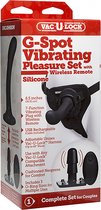 G-Spot Vibrating Pleasure Set - Black - Strap On Dildos black