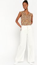 LOLALIZA T-shirt met paisleyprint - Oker - Maat XXL