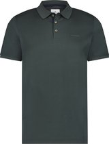 State of Art - Mercerized Pique Polo Donkergroen - Modern-fit - Heren Poloshirt Maat L