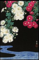 Walljar - Ohara Koson - Chrysanthemums - Muurdecoratie - Poster