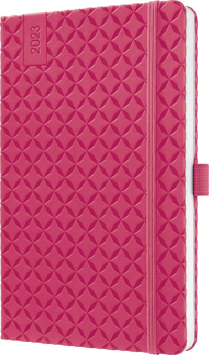 Sigel Jolie Flair - agenda 2023 - weekagenda - A5 - 4-talig - fuchsia pink - hardcover. SI-J3105