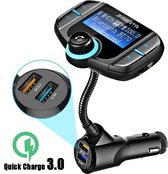 Transmetteur FM BT70 Chargeur de voiture Transmetteur FM Radio Kit Bluetooth de voiture Dual USB QC3. 0 Adaptateur de chargeur de lecteur MP3 sans fil Tuner BT mains libres Modulateur FM